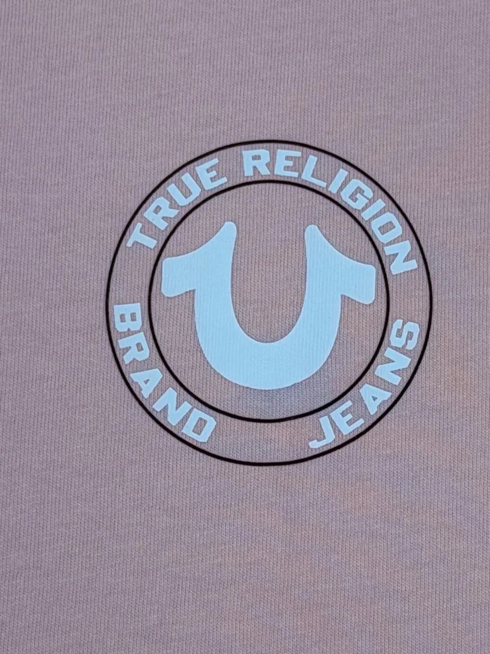 True Religion Crystal Buddha Face Tee Men's XL Sepia Rose Pink Rhinestone NWT